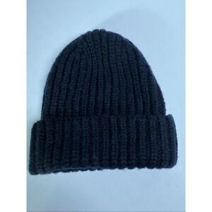 Comma Women’s Wool Blend Black Beanie Hat Knit One Size Adult